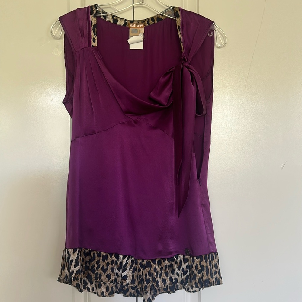 Women Galliano 100% silk top